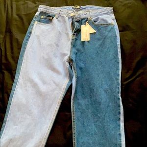 High rise boyfriend jeans